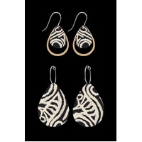 Moe Moe Design Silver Alloy Duo Teardrop Earrings - Two Dogs Dreaming