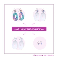Moe Moe Design Silver Alloy Oval Drop Earrings - Storytelling