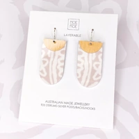 Moe Moe Design Silver Alloy ECU Layered Tab Earrings - Two Dogs Dreaming