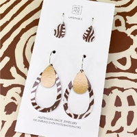 Moe Moe Design Silver Alloy Trinity Tear DESERT Earrings - Two Dogs Dreaming