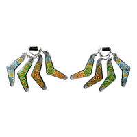 Aboriginal design Boomerang Keyring (acrylic) (1 ONLY)