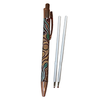 Retractable Roller Pen (Black Ink) - SINGLE PEN - Dreamtime Kullilla-Art