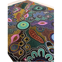 Maree Bradbury Aboriginal Art UNStretched Belgian Linen Canvas (83cm x 83cm) - A Journey Through Country