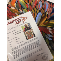 Raintree Aboriginal Art UNStretched Canvas [60cm x 45cm] - Bush Medicine Leaves (Multi)
