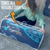 Turtle Rising (Aqua/Navy) [3m X 3m] - Recycled Plastic Mat