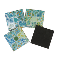 Nanda Coaster Set of 4 Boxed 9.5 X 9.5cm - Spring in the Murchison