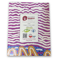 Better World Aboriginal Arts Luxe Organic Cotton-Satin Tablecloth (150cm x 230cm) - Kuntjanu