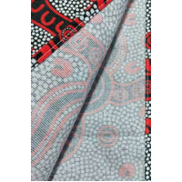 Hogarth Arts Aboriginal Art Flax Linen Tablerunner (180cm x 33cm) - Highlands