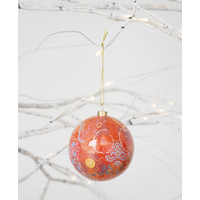 KOH Living Aboriginal Art 6 pack Gift Box Xmas Baubles (8cm) - Sacred Country (2025 Edition)