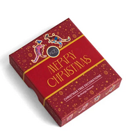 Gift Box Xmas Tree Timber Decorations [Kangaroo & Koala] - Set (4) - KOH Living Aboriginal Art 