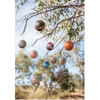 Yarliyil Aboriginal Art  Xmas Bauble Tin - Wangamirr - My Birthplace, Ben River, Argyle Country