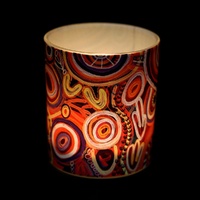 Better World Aboriginal Art Tealight Candle Holder [9cm x 8cm] - Muthabaringga