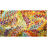 Utopia Aboriginal Art Bamboo Fabric Baby Swaddle/Blanket (120cm x 120cm) - Firesparks