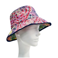 Warrina Aboriginal Art Reversible Bucket Hat - Bush Banana/Fire Dreaming