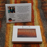 Saretta Aboriginal Art Hand-Made Pure Silk Giftboxed Scarf (180cm x 50cm) - Puruma (Lift UP)