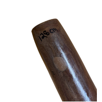 Eucalyptus (Ironbark) Handpainted Didgeridoo (1.28m) - Flared End with Lizard (Greens)