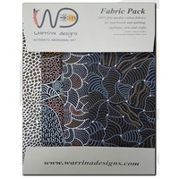 Fabric 4pce Quarter Pack  [Brown] - Aboriginal Design Fabric