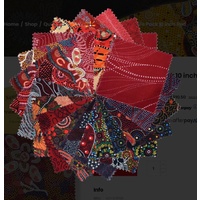 Dreamtime 5" RED Fabric Pack (40) - Aboriginal design Fabric