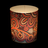 Better World Aboriginal Art Tealight Candle Holder [9cm x 8cm] - Celebration of Life