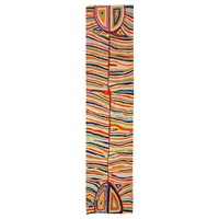 Aboriginal Art Handmade Wool Runner (Chainstitched) (76 x 304cm) - Mina Mina