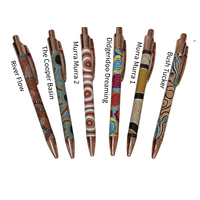 Retractable Roller Pen (Black Ink) - SINGLE PEN - Dreamtime Kullilla-Art
