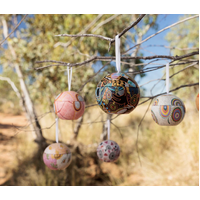 Ampilatwatja Aboriginal Art  Xmas Bauble Tin - Bush Medicine Plants