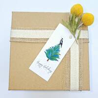 Native Seed Box Plantable Greeting Card - Christmas Tree Native Bird Gift Tags (Set 6)