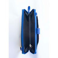Connecting with Land Leather Shoulder Sling Wallet [21 X 11 X 2cm] - Yakinno Gunditjmara Dreaming 