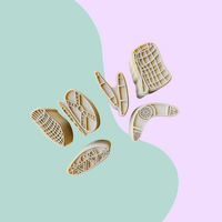 Aboriginal Tools Eco Stampers (For Play Dough) Natural Dough Cutters
