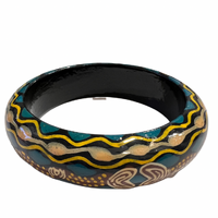 Keringke/Iwantja Aboriginal Art Lacquered Art 2cm Bangles