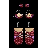 Moe Moe Design Silver Alloy 3pce Mixer Earrings - Country