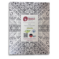 Better World Aboriginal Arts Luxe Organic Cotton-Satin Tablecloth (150cm x 230cm) - Jilamara