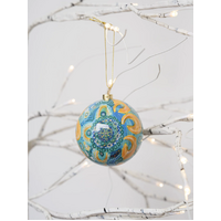 KOH Living Aboriginal Art 6 pack Gift Box Xmas Baubles (8cm) - Beautiful Journey (2025 Edition)