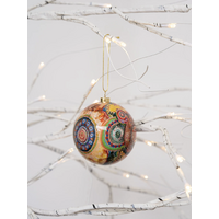 KOH Living Aboriginal Art 6 pack Gift Box Xmas Baubles (8cm) - Dreamtime Symphony (2025 Edition)