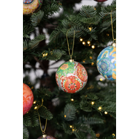 KOH Living Aboriginal Art 6 pack Gift Box Xmas Baubles (8cm) - Dreamtime Symphony (2025 Edition)