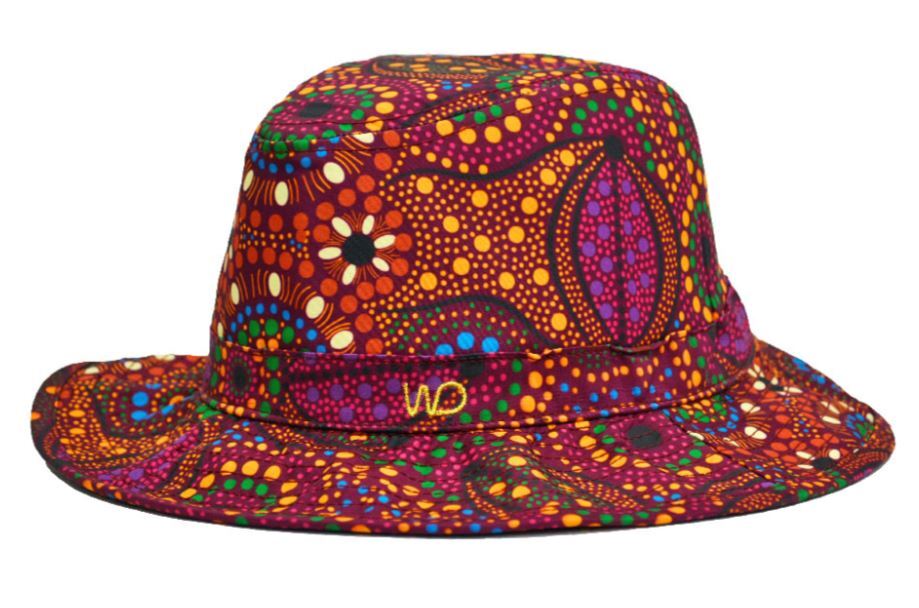 Warrina Aboriginal Art Giftboxed Men's Traveller Hat (M/L) Spirit Place