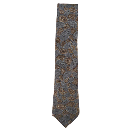 Yijan Aboriginal Art Polyester Tie - Travel Dream (Stone)