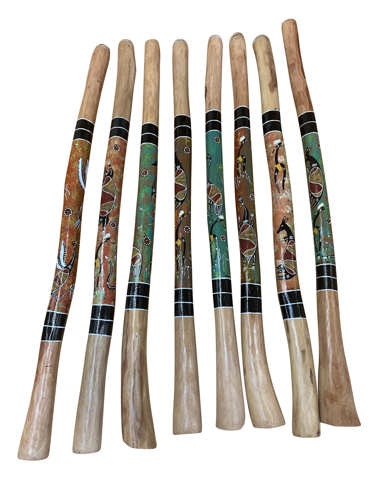 Eucalyptus (Stringybark) handpainted Didgeridoo (1.3M)