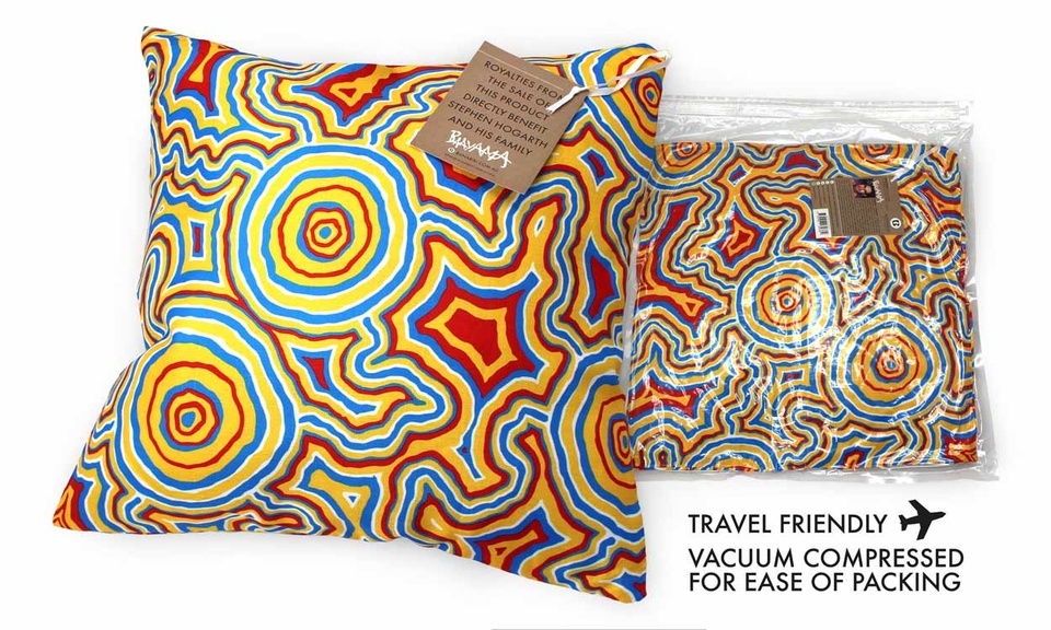 Bunabiri Aboriginal Art Decor Cushion (40cm x 40cm) Pathways