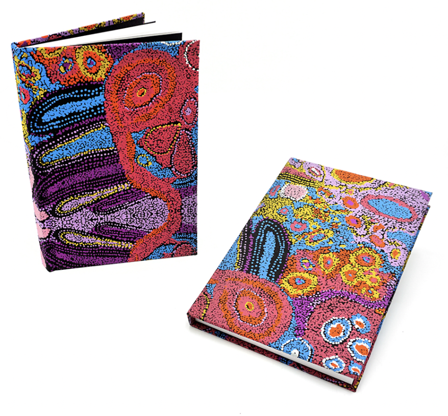 Handmade Aboriginal Art Paper RULED/LINED Notebook - Seven Sisters