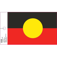 Aboriginal Flag VINYL STICKER (12cm x 8cm)