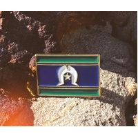 Athe Threads Torres Strait Island FLAG Enamel Metal Badge