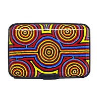 Hogarth Aboriginal Arts RFID Blocking Credit Card Aluminium Case - Campsites