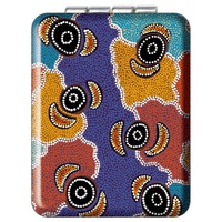Hogarth Aboriginal Art Compact Mirror - Riverside Dreaming