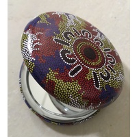 Hogarth Aboriginal Art Round Compact Mirror - Waterholes