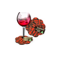 Bunabiri Aboriginal Art Neoprene Wine Glass Coaster - Campgrounds