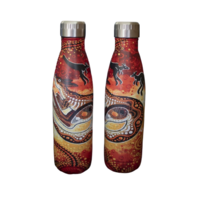 Chernee Sutton Aboriginal Art Stainless Steel Bottle - 500ml - Matjumpa (Kangaroo)