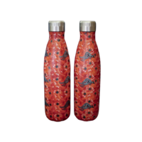 Chernee Sutton Aboriginal Art Stainless Steel Bottle - 500ml - Red Kangaroo