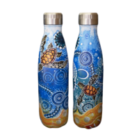 Chernee Sutton Aboriginal Art Stainless Steel Bottle - 500ml - Yuanati (Turtle)