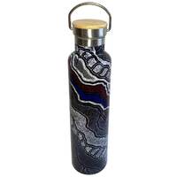 Utopia Aboriginal Art Stainless Steel (750ml) Water Bottle - My Country
